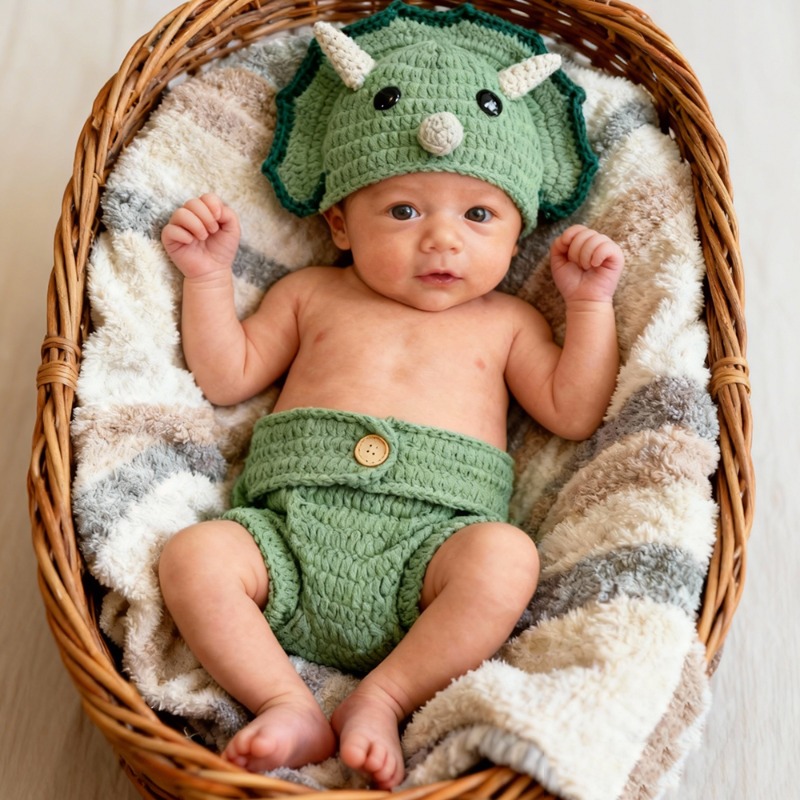Infant Photography Props Outfit - 2 Buah Alat Peraga Fotografi Bayi