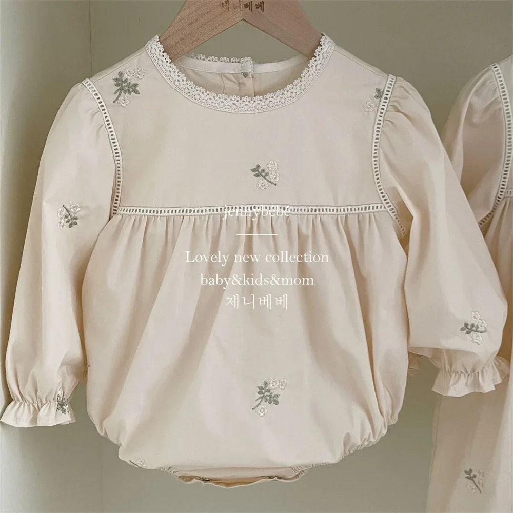 Newborn Baby Girl Romper Floral - Baju Monyet Bunga Bordir Bayi Perempuan