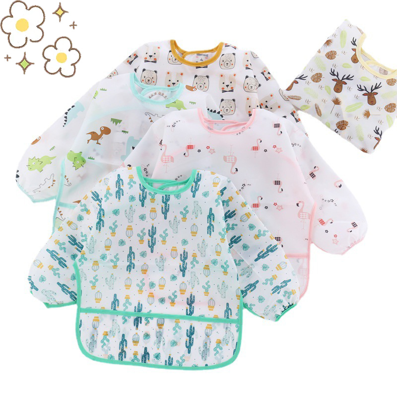 Waterproof Baby Bibs Silicone - Celemek Bayi Kartun Silikon 0-6 Tahun