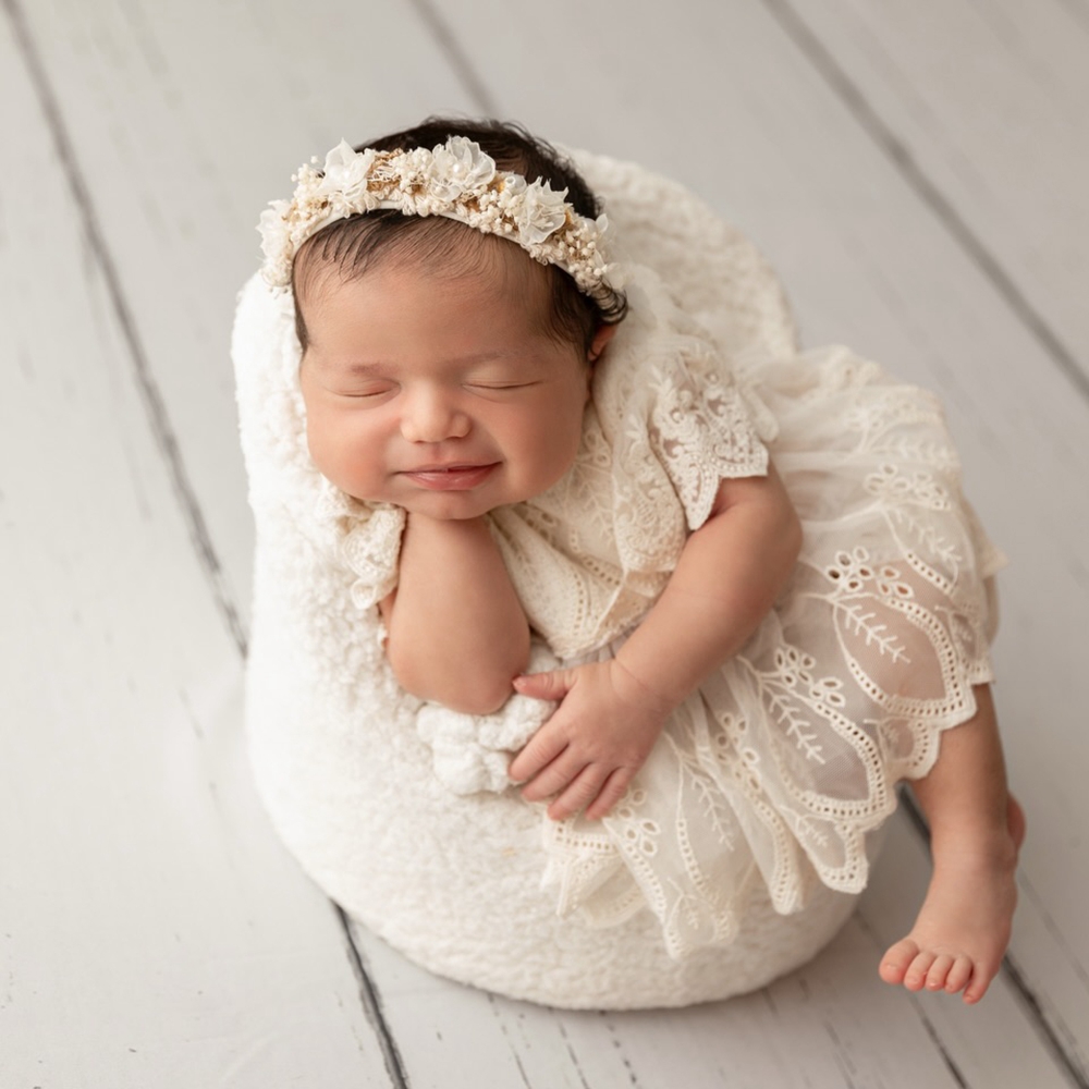Newborn Baby Girl Romper Floral - Alat Peraga Fotografi Bayi Baru Lahir