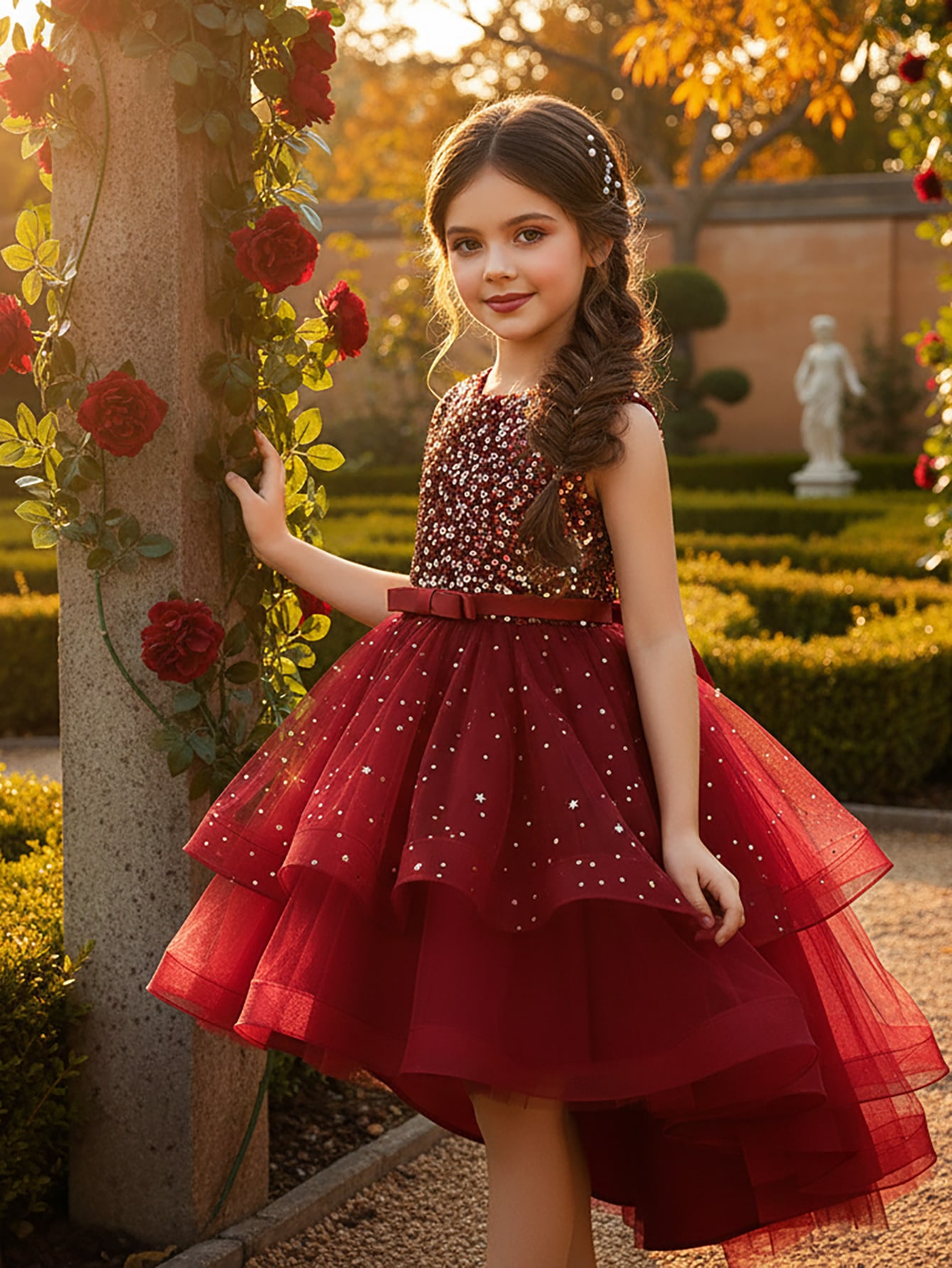 Toddler Girl Tulle Party Dress - Gaun Pesta Bayi Perempuan Motif Bunga