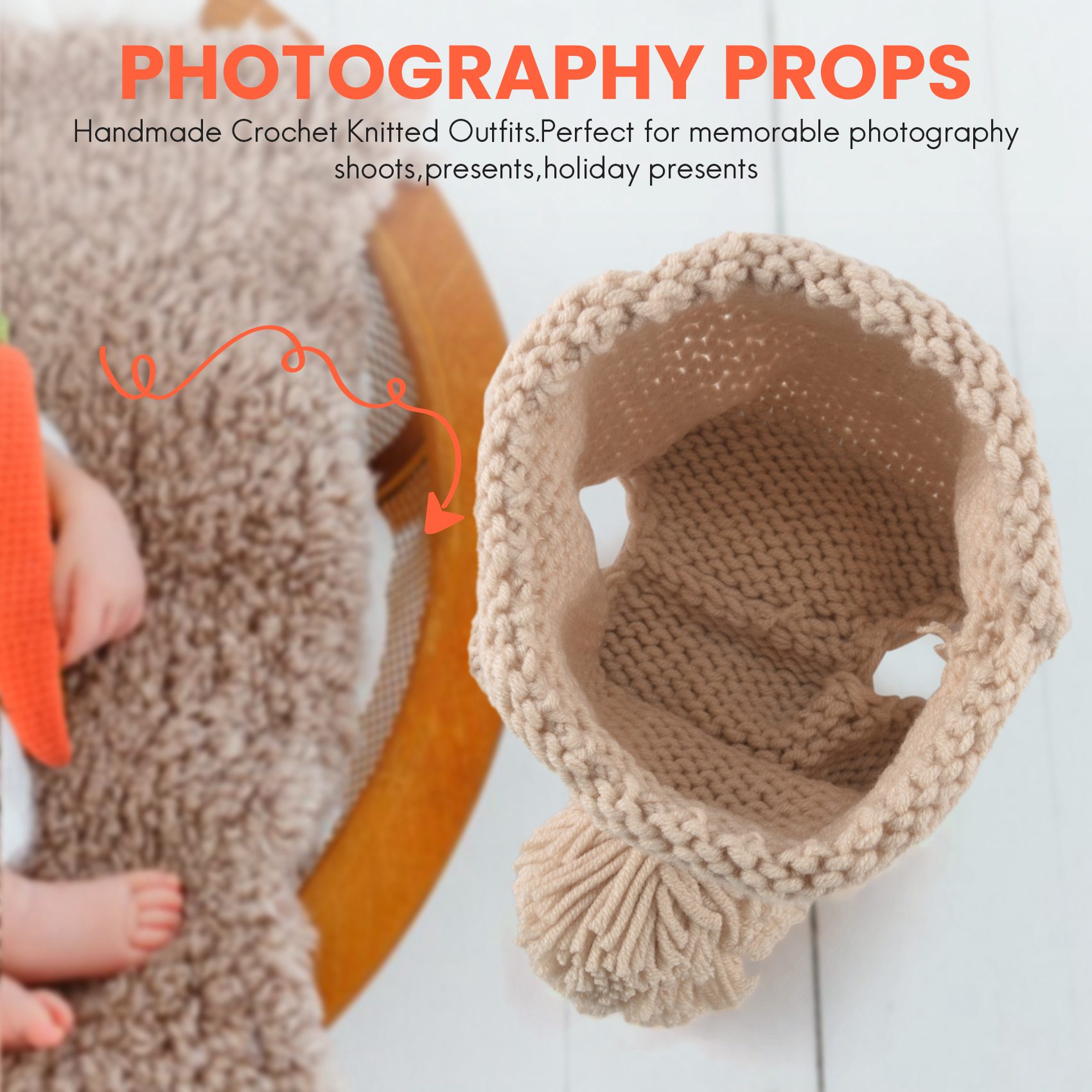 Infant Photography Props Outfit - ABJA-Alat Peraga Fotografi Bayi Baru Lahir