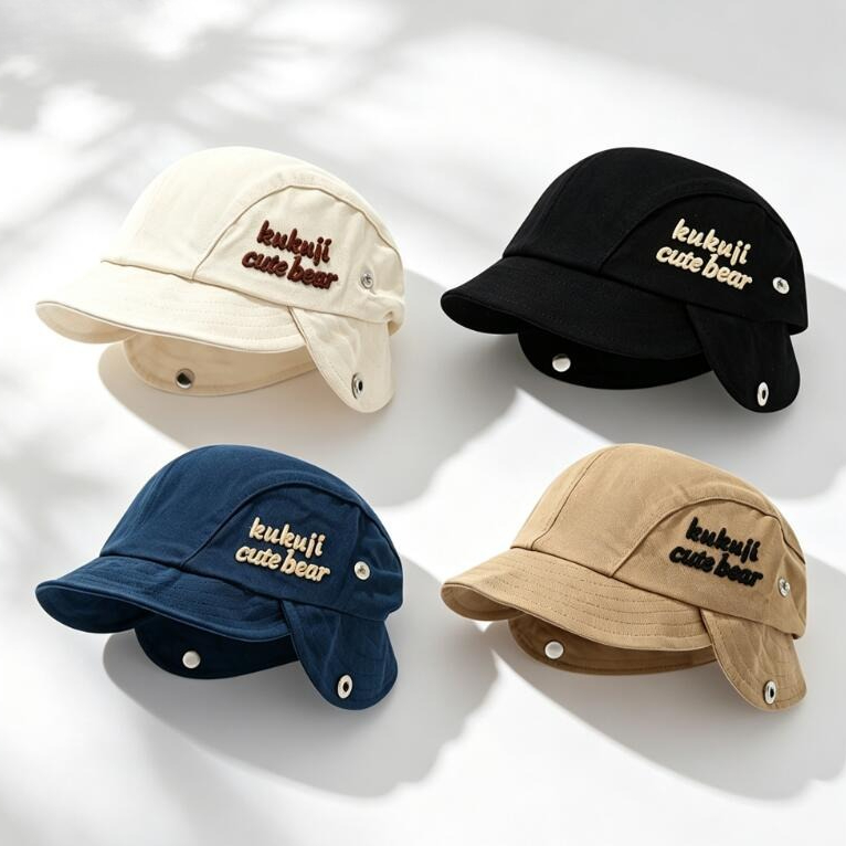 Infant Beanie Hat With Ears - Topi Penutup Telinga Bayi Musim Gugur