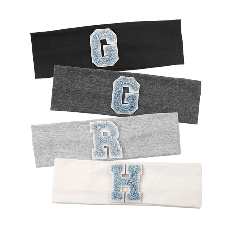 Baby Gear - Geebro Ikat Kepala Katun Huruf Biru