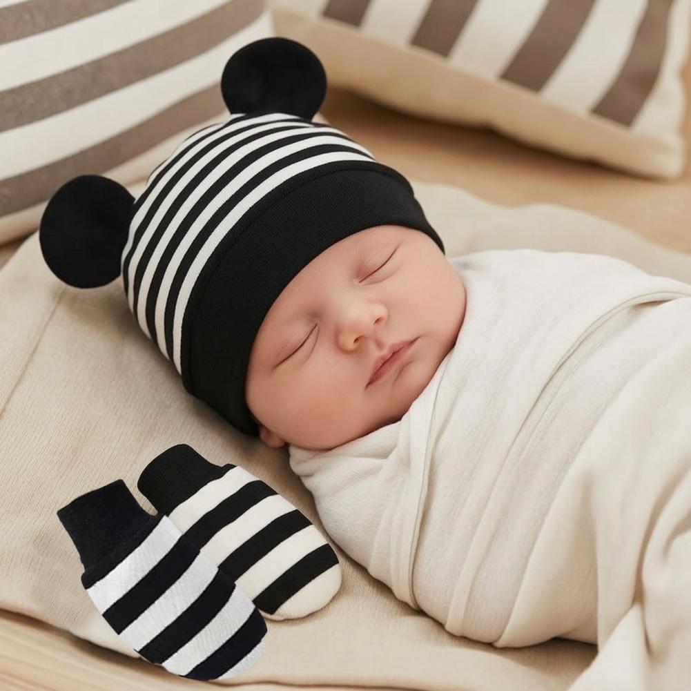 Infant Beanie Hat With Ears - Sarung Tangan Anti Gores Bayi, Sepatu