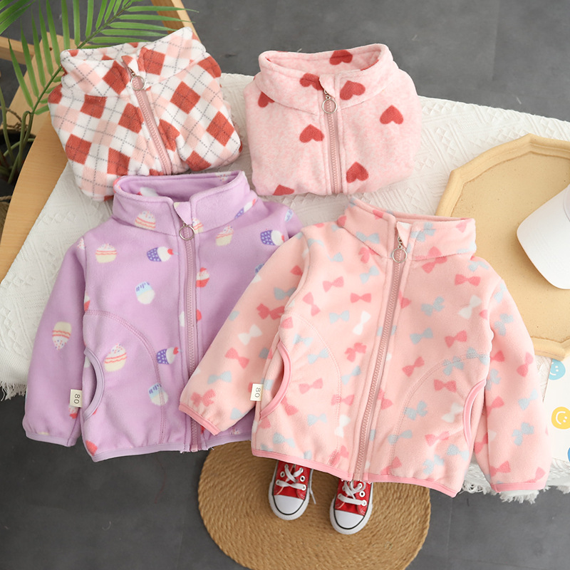 Toddler Boy Winter Fleece Jacket - Jaket Anak Bayi Laki-laki Motif Kartun