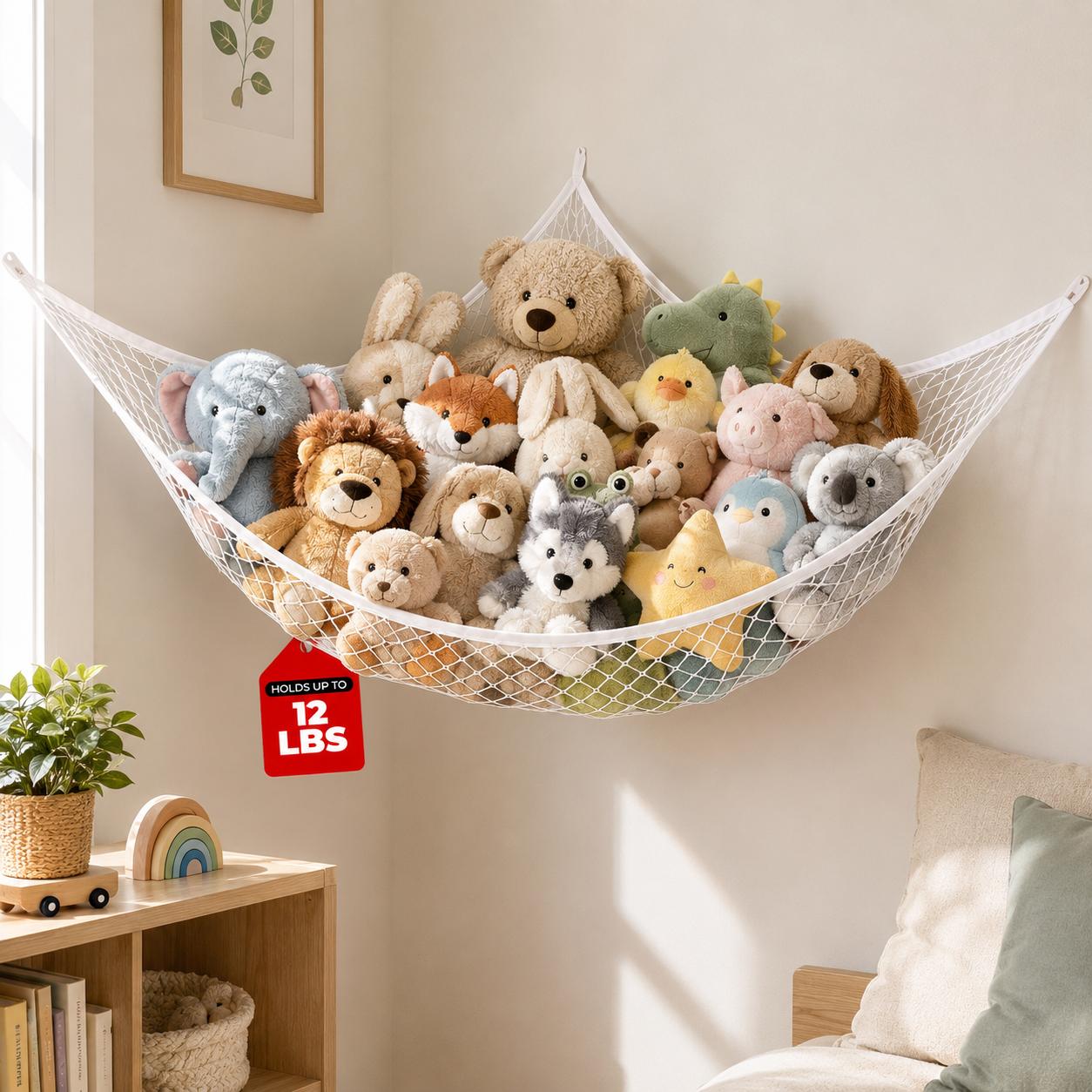 Nursery - Jaring Penyimpanan Mainan Gantung, Organizer Boneka
