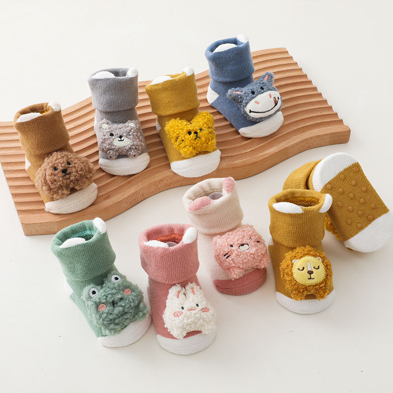 Unisex Baby Socks Non Slip - Kaus Kaki Hewan Kartun Lucu Bayi