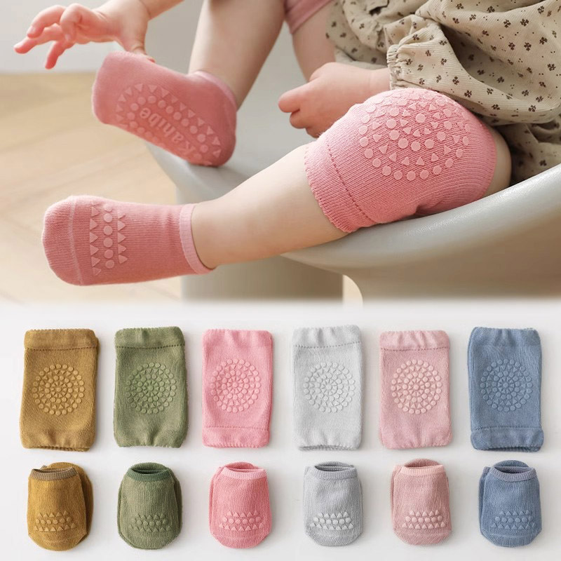 Unisex Baby Socks Non Slip - 3 Set Kaus Kaki Bayi dan