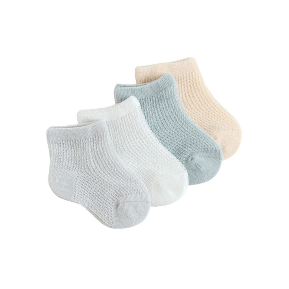 Unisex Baby Socks Non Slip - 4 Pasang Kaus Kaki Bayi Katun