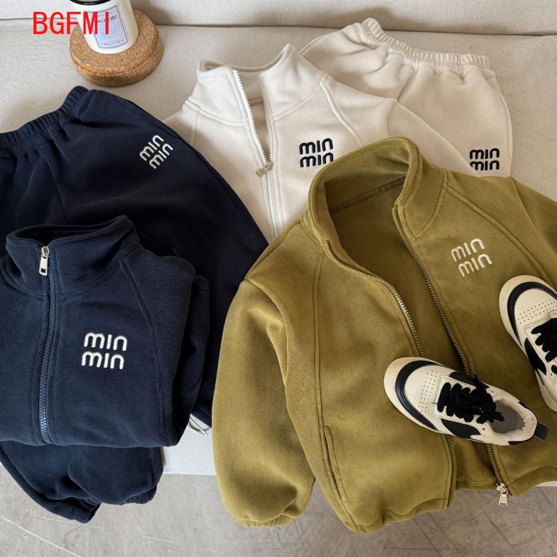 Toddler Boy Winter Fleece Jacket - Setelan Sweatshirt Kasual Musim Semi Gugur
