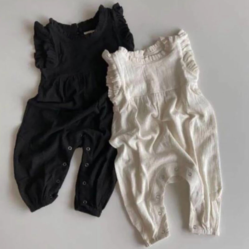Baby Summer Linen Sleeveless Jumpsuit - Baju Monyet Bayi Musim Panas MILANCEL