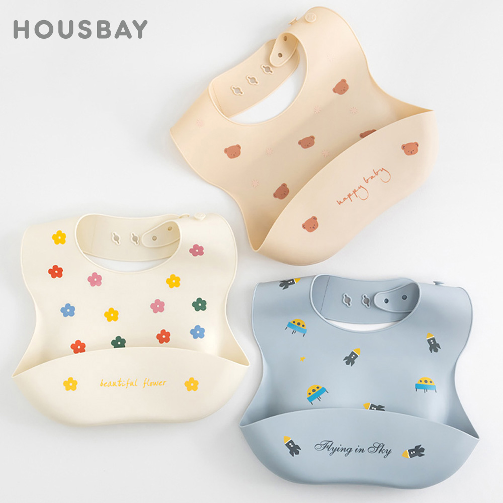 Waterproof Baby Bibs Silicone - Celemek bayi silikon lembut tahan air