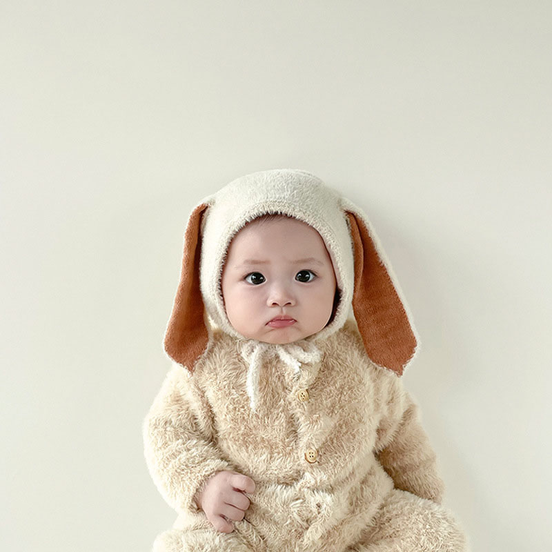 Infant Beanie Hat With Ears - Topi Kelinci Bayi Lembut Musim Dingin