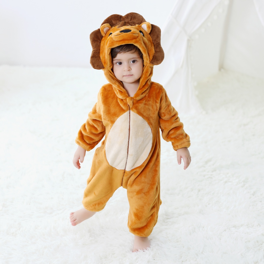Baju Romper Kartun Hewan Singa - Cotton Baby Onesies Zipper ulasan dan harga