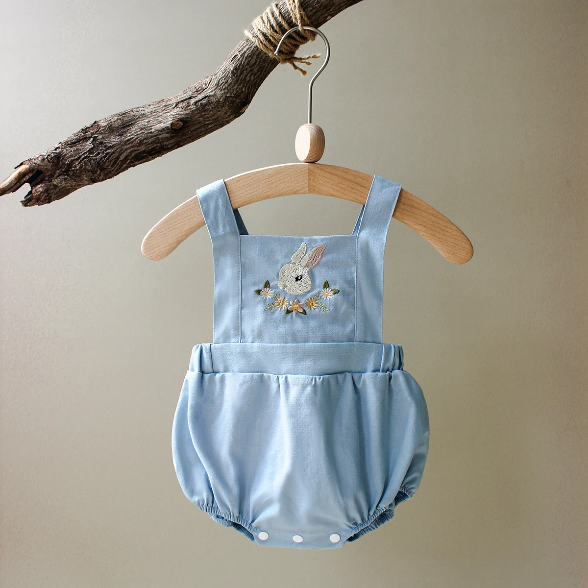 Romper bayi perempuan baru lah - Baby Summer Linen Sleeveless Jumpsuit ulasan dan harga