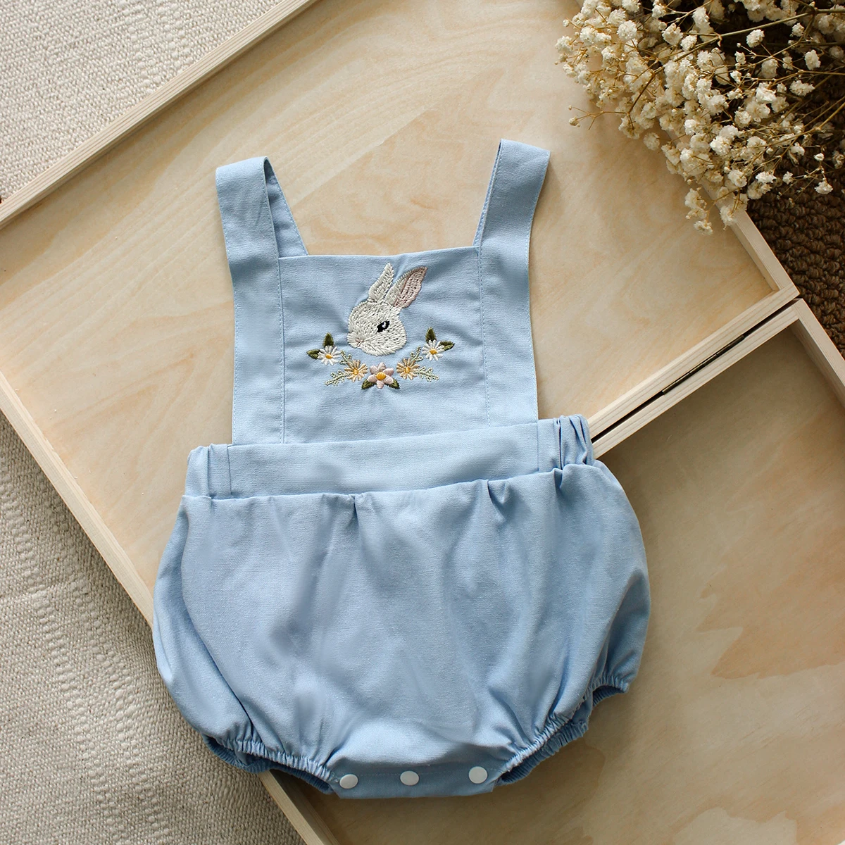 Romper bayi perempuan baru lah - Baby Summer Linen Sleeveless Jumpsuit ulasan dan harga