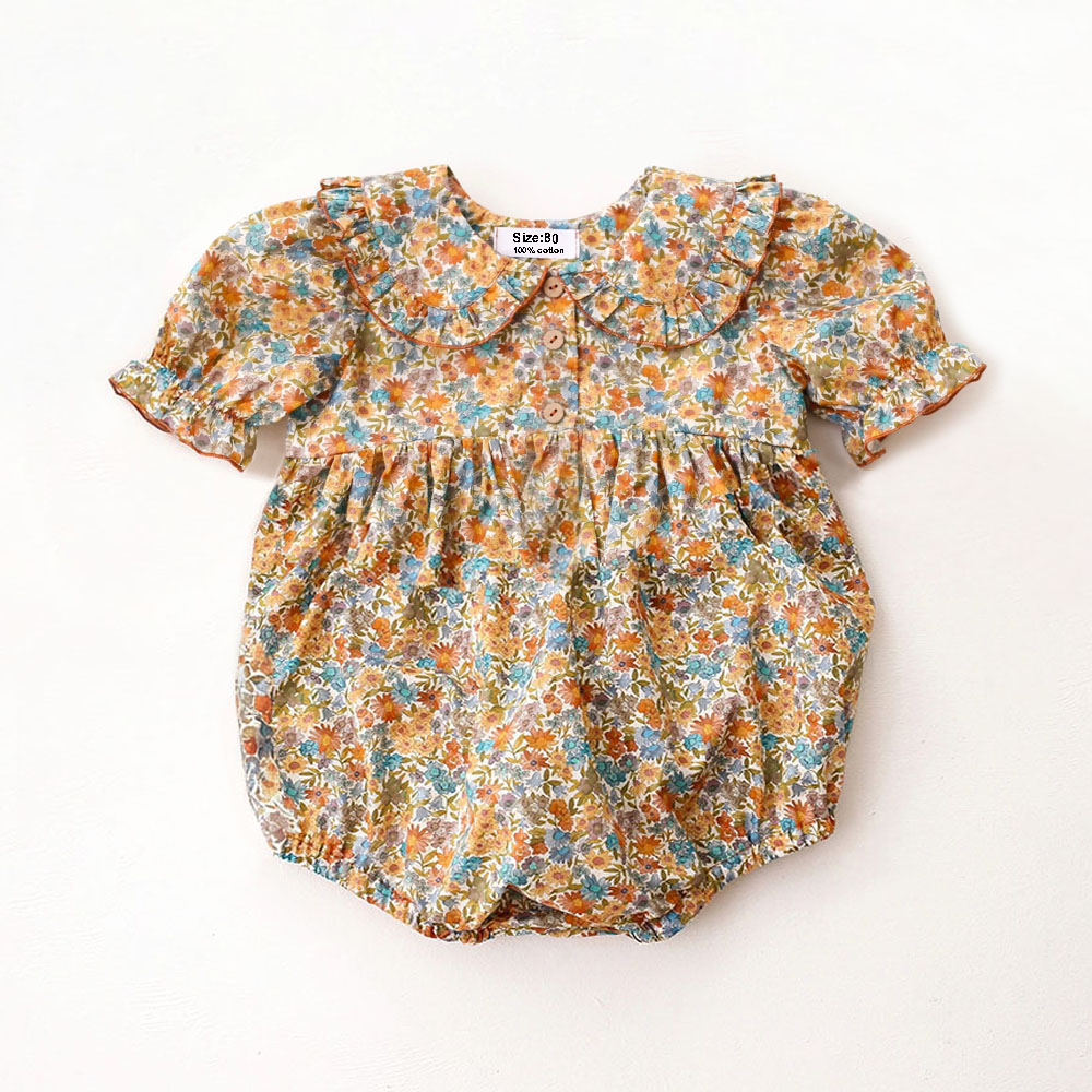 Pakaian Bayi Baru Lahir Musim  - Newborn Baby Girl Romper Floral ulasan dan harga