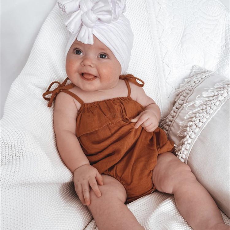 Baju Anak Perempuan Bayi Musim - Baby Summer Linen Sleeveless Jumpsuit ulasan dan harga