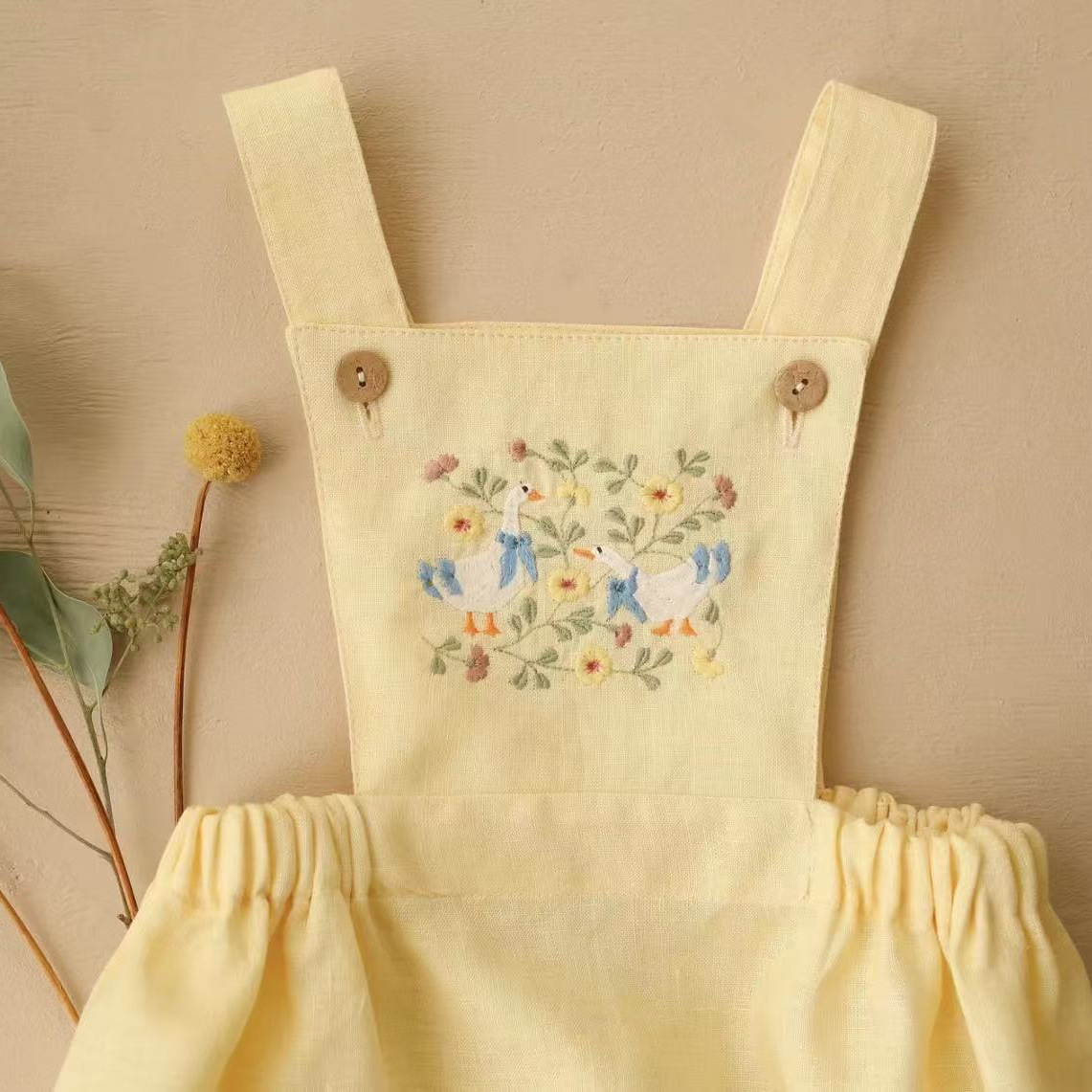 Gaya Pedesaan 2026 Musim Panas - Baby Summer Linen Sleeveless Jumpsuit ulasan dan harga