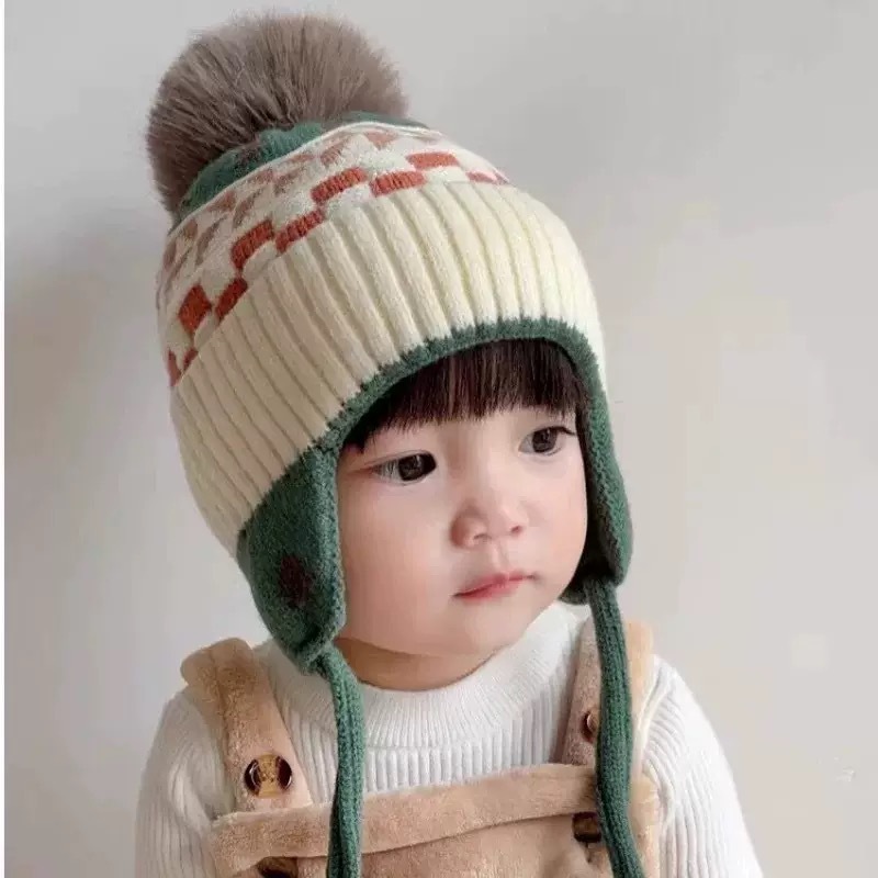 Topi Beanie Bayi Pelindung Tel - Infant Beanie Hat With Ears ulasan dan harga