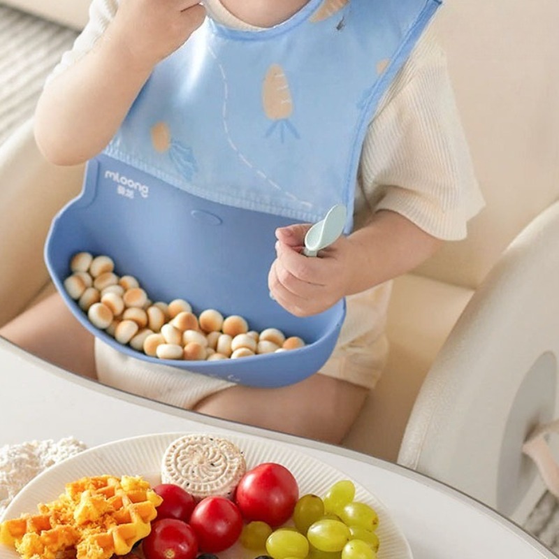 Celemek Bayi Tahan Air Anak-an - Waterproof Baby Bibs Silicone ulasan dan harga