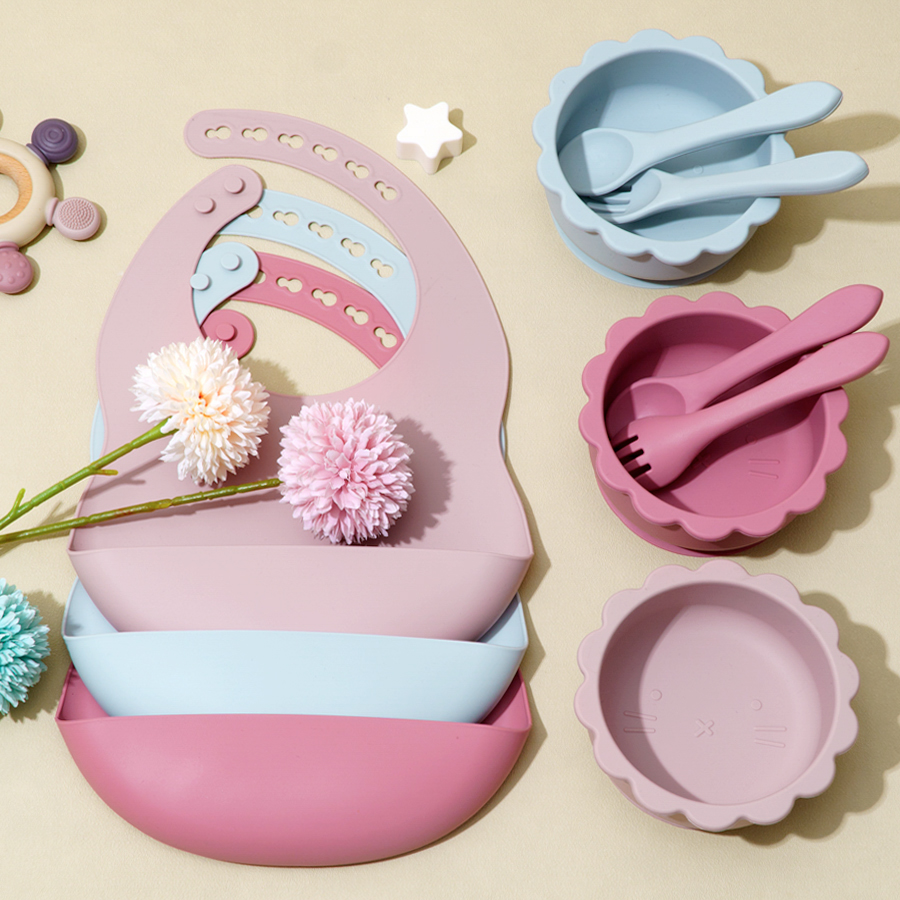 4 buah Set peralatan makan sil - Waterproof Baby Bibs Silicone ulasan dan harga
