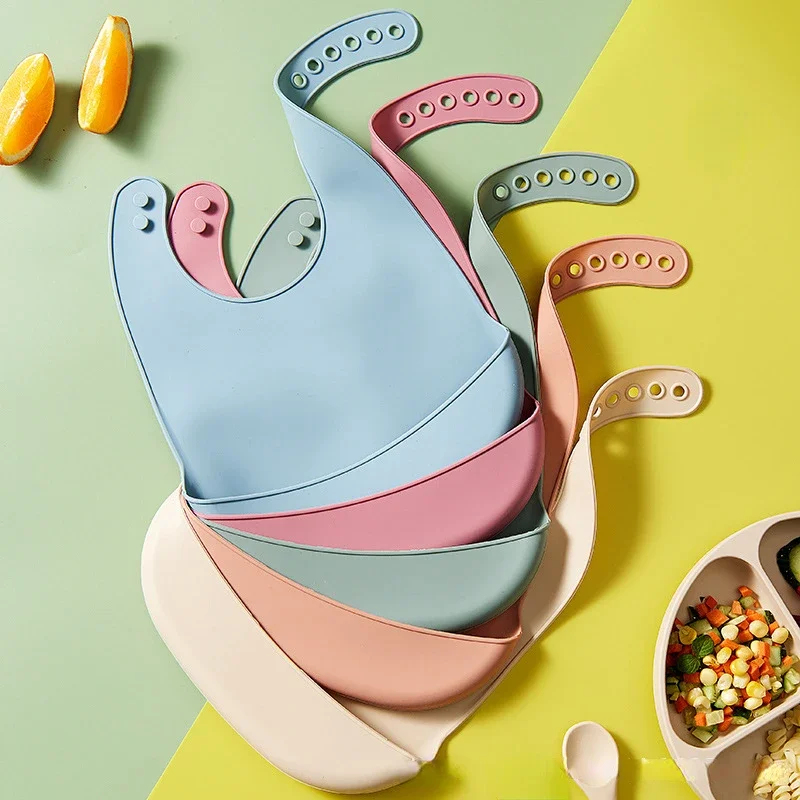 1/3 Buah Bib Bayi Dapat Disesu - Waterproof Baby Bibs Silicone ulasan dan harga