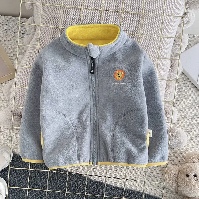Jaket kardigan bulu domba Pola - Toddler Boy Winter Fleece Jacket ulasan dan harga