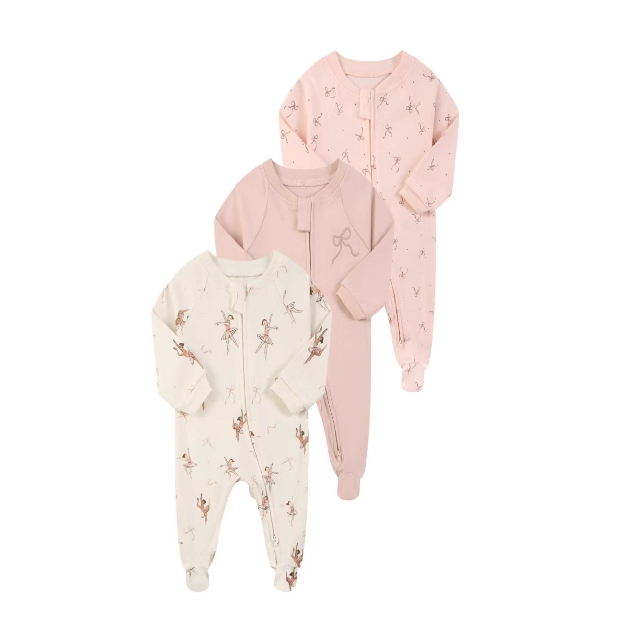 Somenie Baju Bayi Lengan Panja - Cotton Baby Onesies Zipper ulasan dan harga