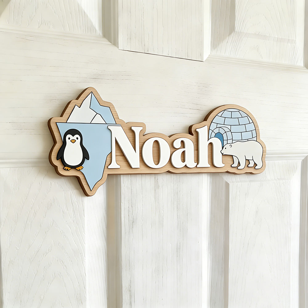 Papan Nama Kustom Penguin Arkt - Nursery ulasan dan harga