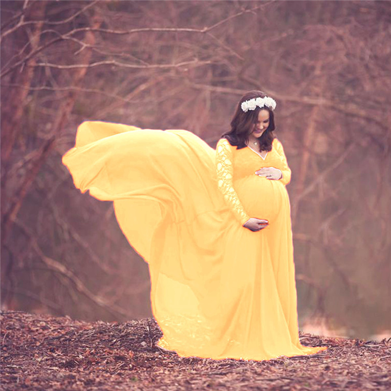Gaun Fotografi Bersalin Sifon  - Maternity Wear ulasan dan harga