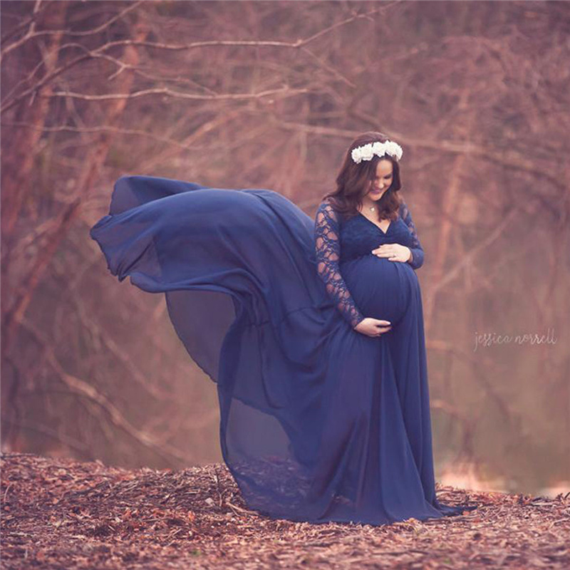 Gaun Fotografi Bersalin Sifon  - Maternity Wear ulasan dan harga
