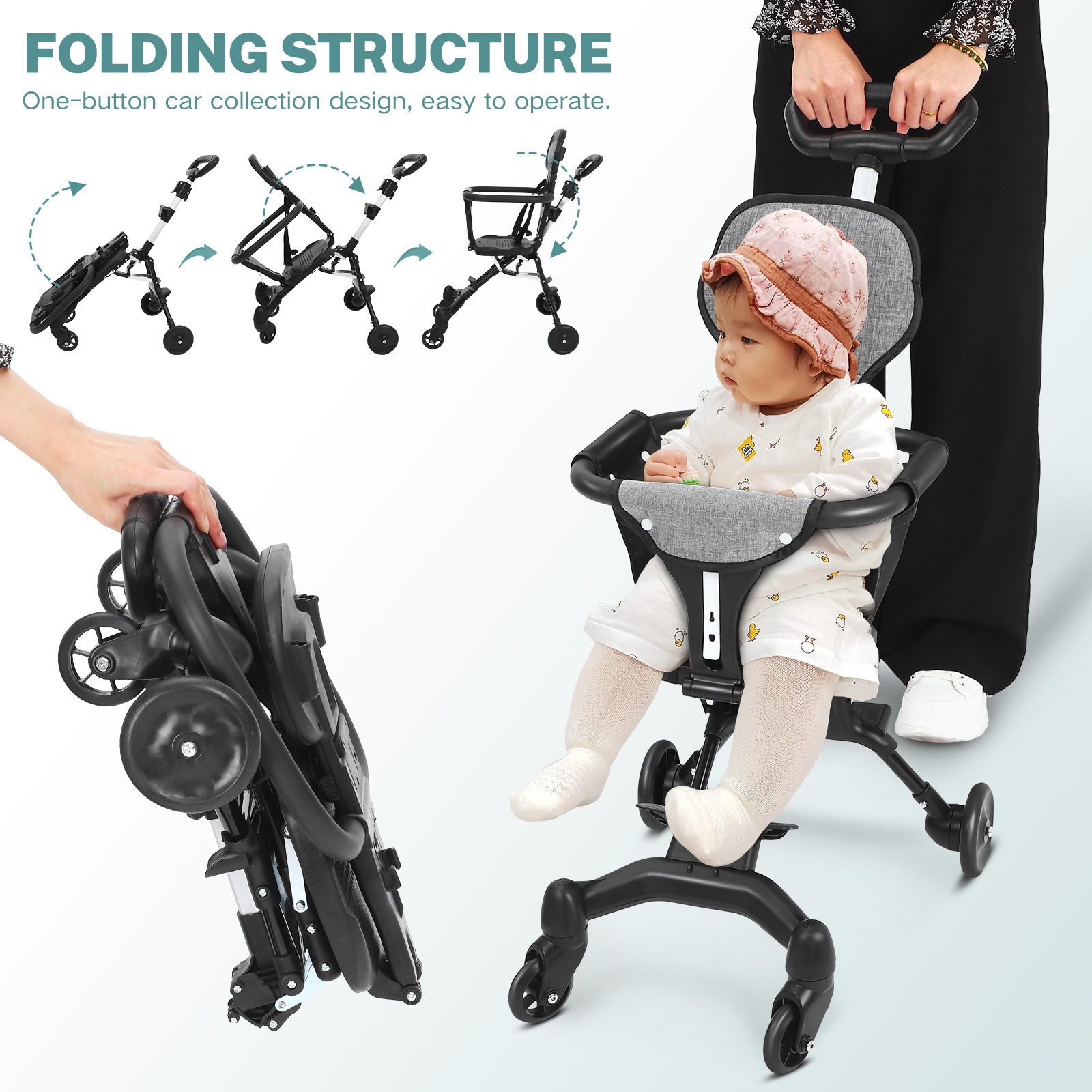 Kursi Lipat Ringan dan Kompak  - Lightweight Foldable Baby Stroller Compact ulasan dan harga