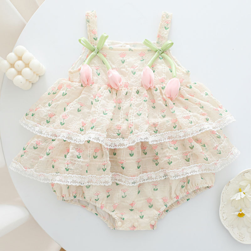 Bodysuit Bayi Perempuan Musim  - Newborn Baby Girl Romper Floral ulasan dan harga