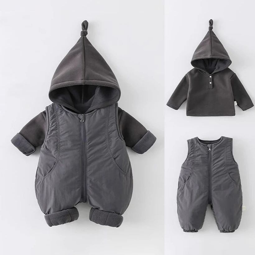 Romper Bayi Katun Tebal Musim  - Cotton Baby Onesies Zipper ulasan dan harga