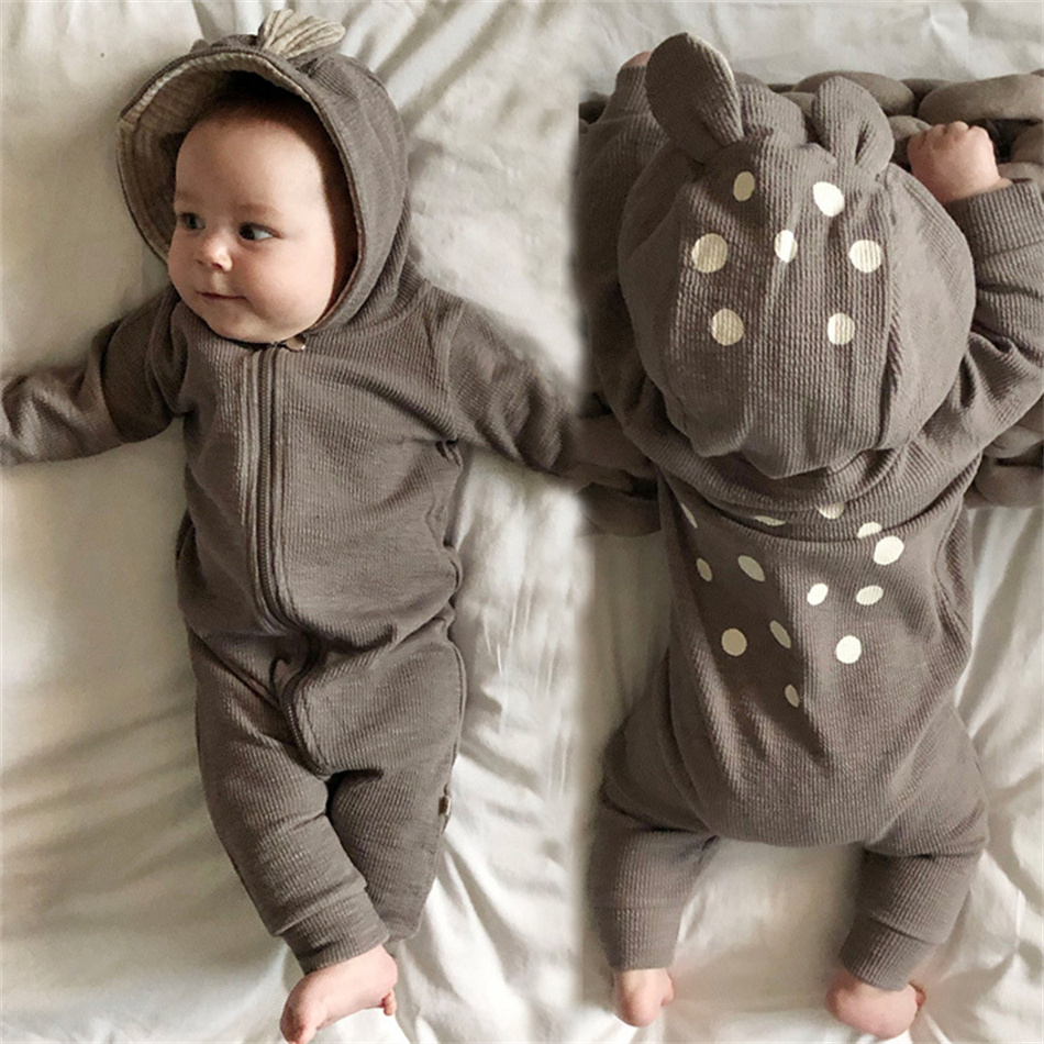 Jumpsuit Lucu Bayi Uniseks Mus - Cotton Baby Onesies Zipper ulasan dan harga