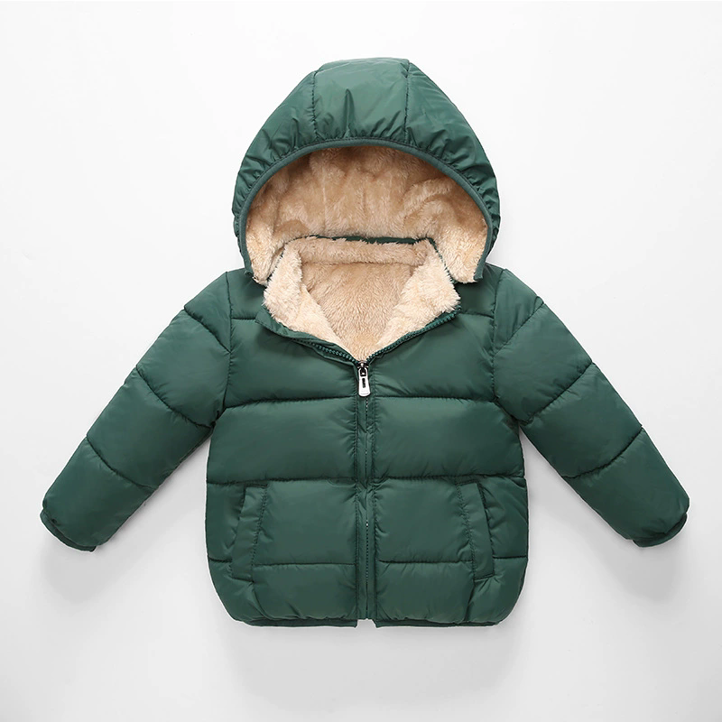 Jaket Puffer Berkerudung Musim - Toddler Boy Winter Fleece Jacket ulasan dan harga