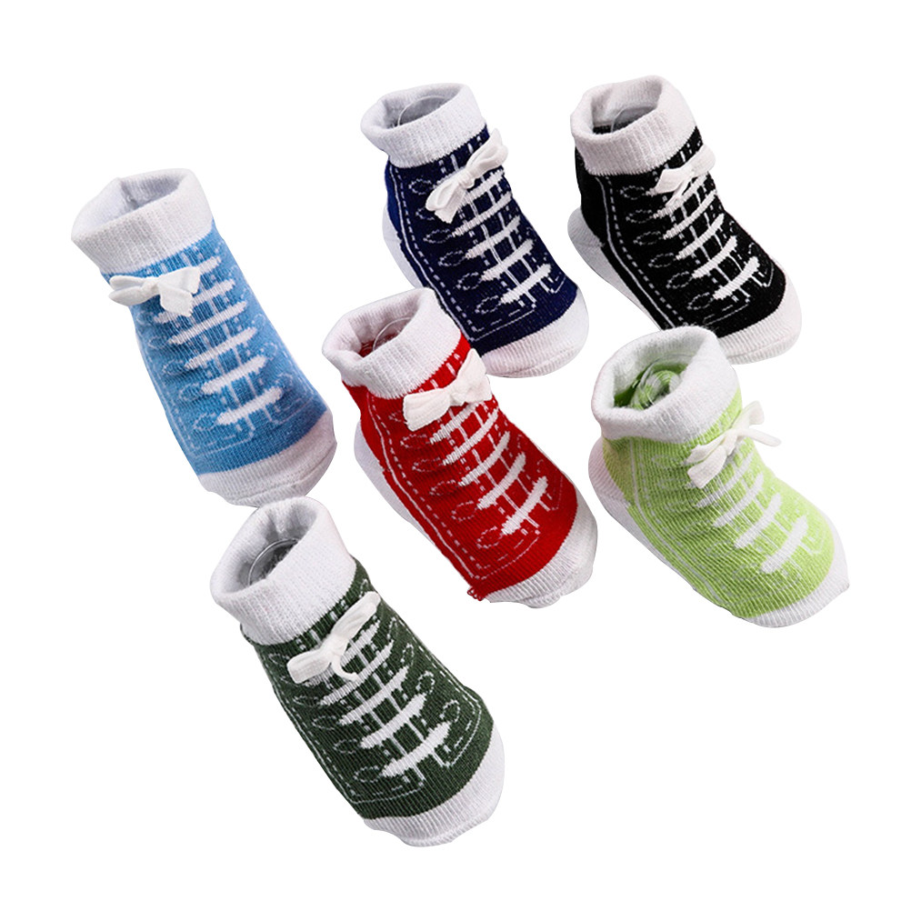 6 Pasang Kaus Kaki Bayi Katun  - Unisex Baby Socks Non Slip ulasan dan harga