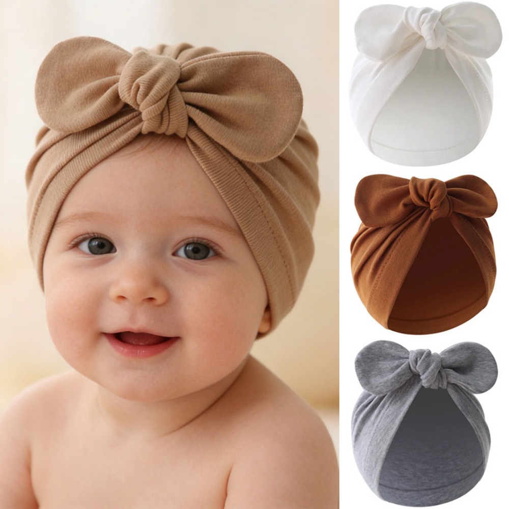 Topi Turban Bayi Telinga Kelin - Infant Beanie Hat With Ears ulasan dan harga