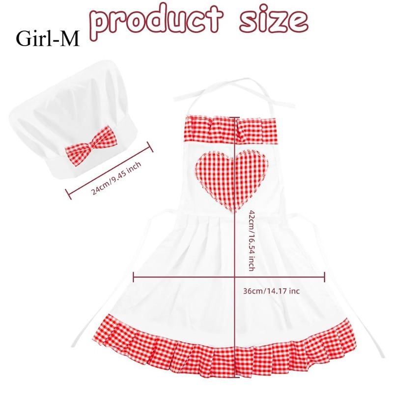 Kostum Koki Bayi Gingham Merah - Infant Photography Props Outfit ulasan dan harga