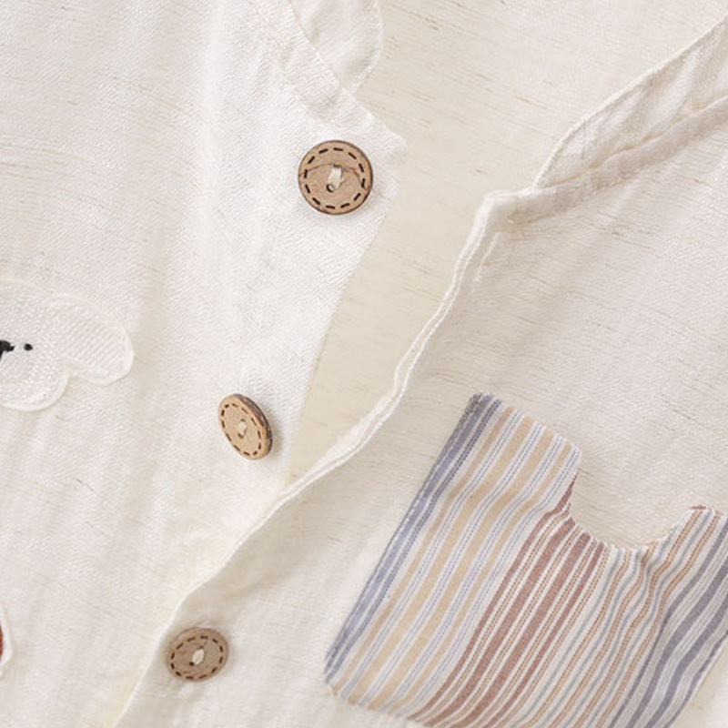 Romper Bayi Motif Beruang Kart - Baby Summer Linen Sleeveless Jumpsuit ulasan dan harga