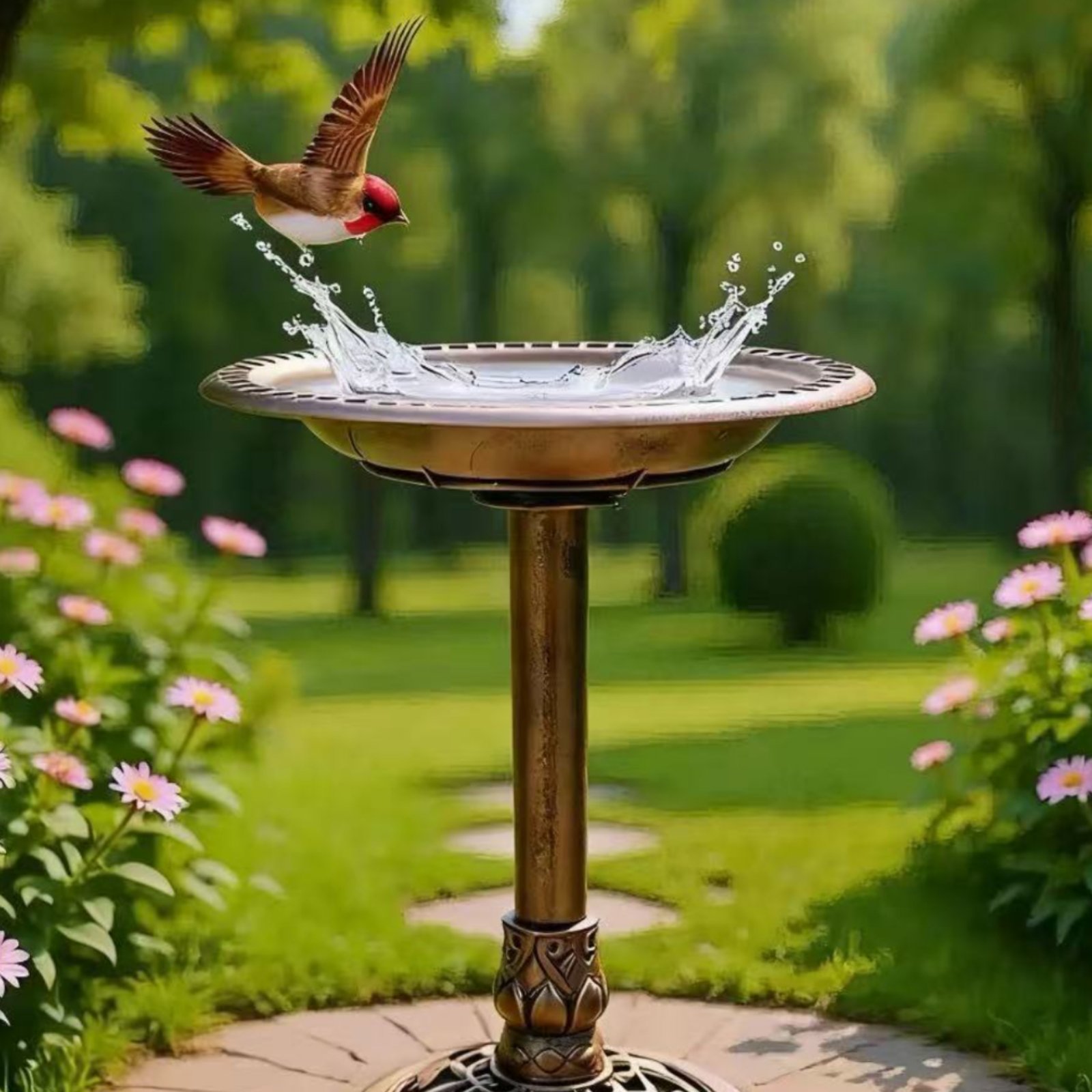 Tempat Mandi Burung dengan Tia - Feeding ulasan dan harga