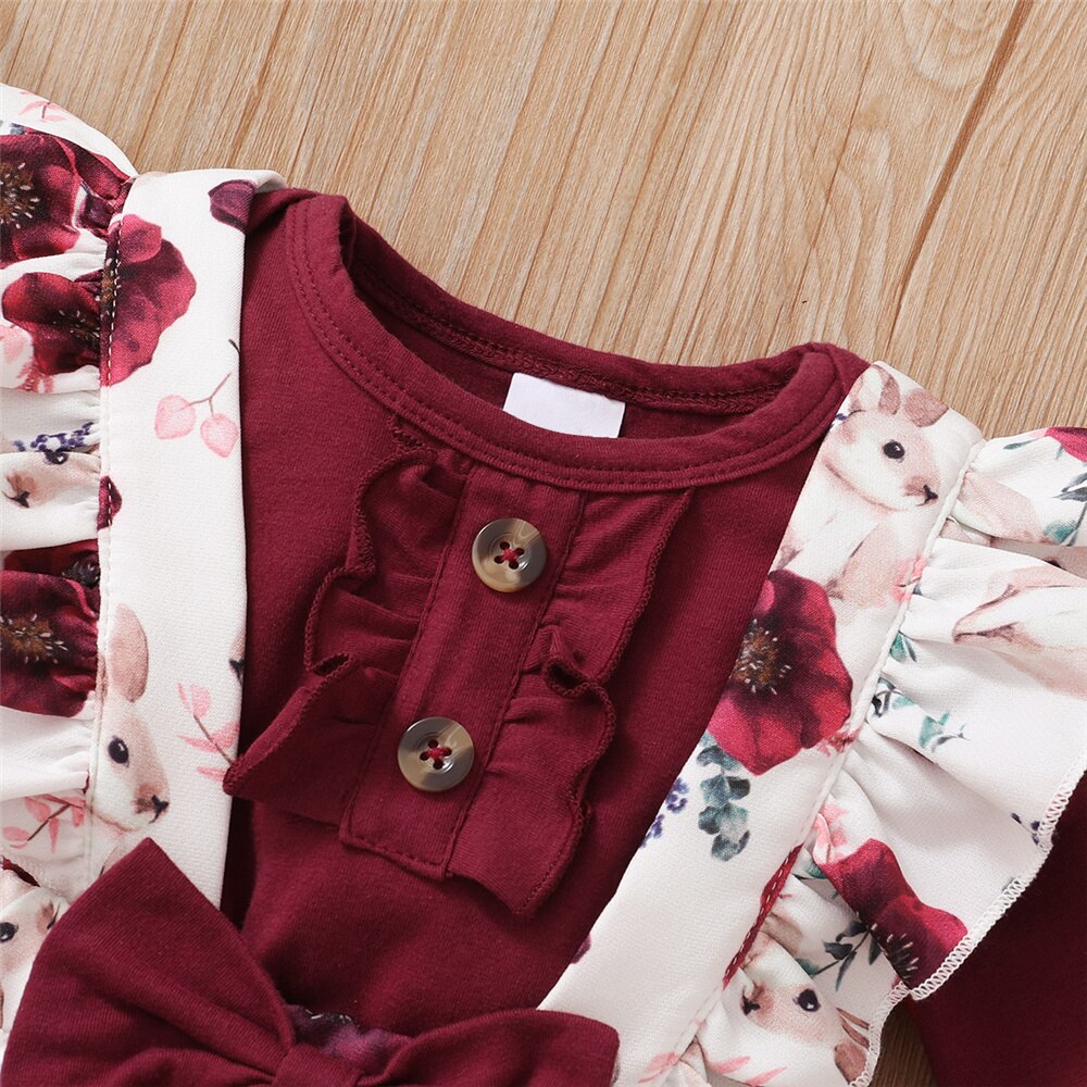 Pakaian bayi perempuan 0-24 bu - Newborn Baby Girl Romper Floral ulasan dan harga