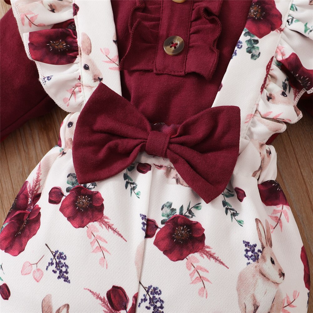 Pakaian bayi perempuan 0-24 bu - Newborn Baby Girl Romper Floral ulasan dan harga