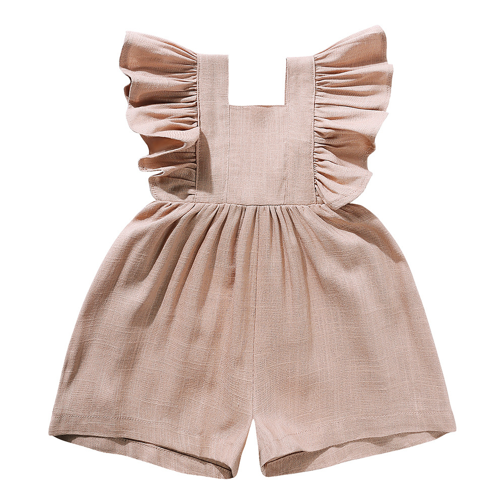 Pakaian Bayi Musim Panas Unise - Baby Summer Linen Sleeveless Jumpsuit ulasan dan harga