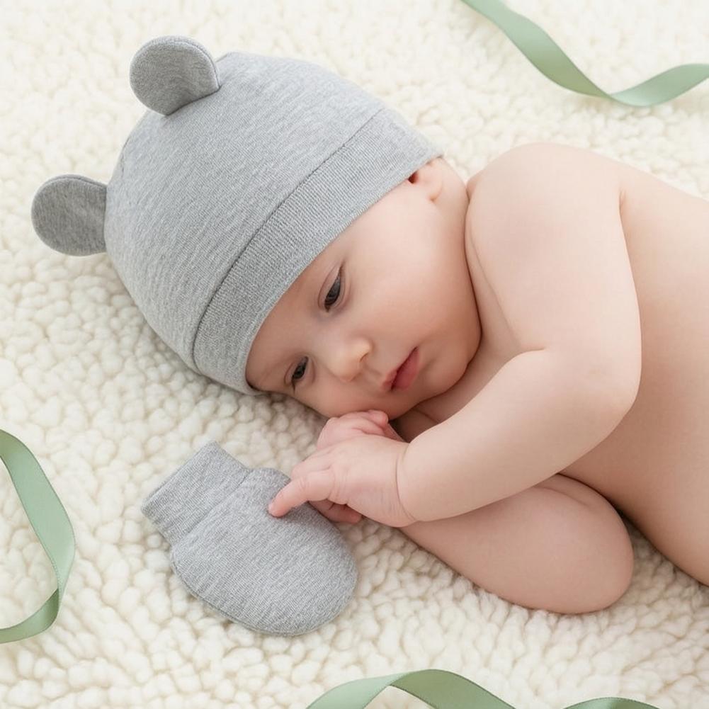 Sarung Tangan Anti Gores untuk - Infant Beanie Hat With Ears ulasan dan harga