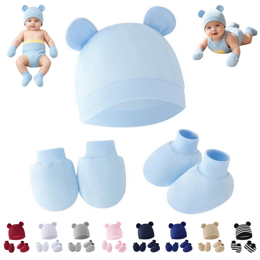 Sarung Tangan Anti Gores untuk - Infant Beanie Hat With Ears ulasan dan harga