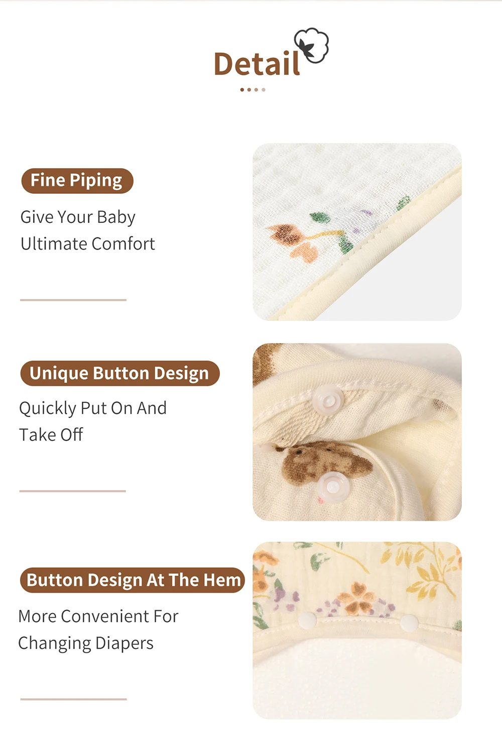 INSULAR Bodysuit Bayi Perempua - Newborn Baby Girl Romper Floral ulasan dan harga