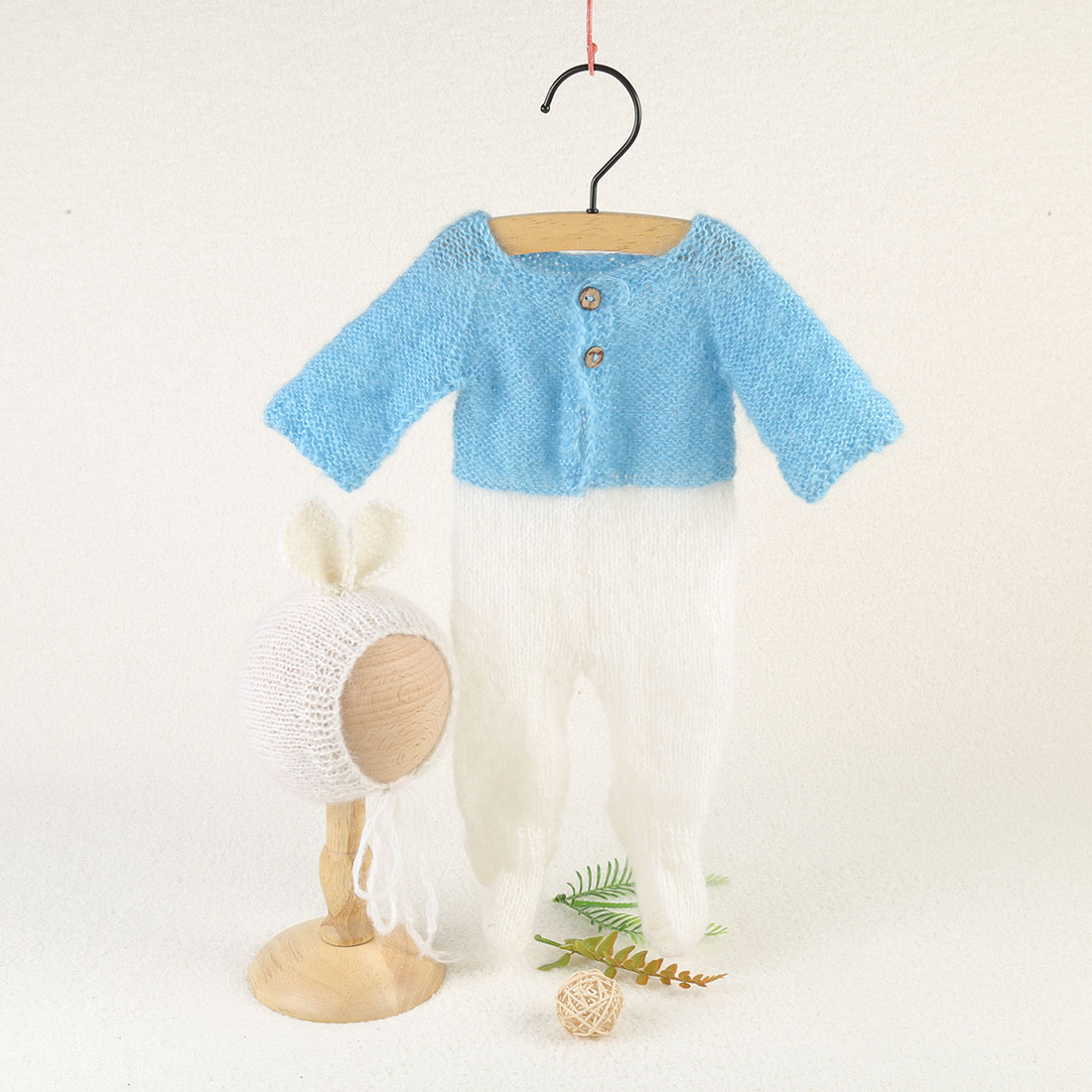 Romper Beruang Teddy Rajutan V - Infant Photography Props Outfit ulasan dan harga